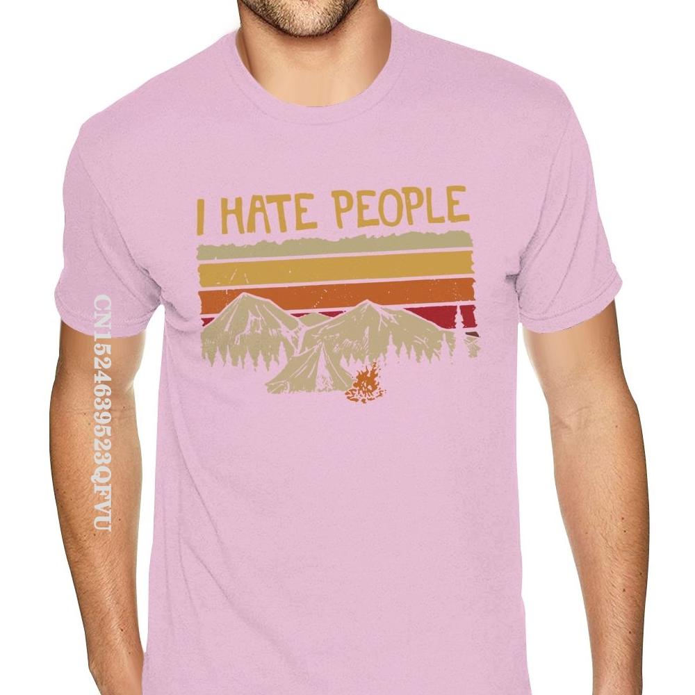Christmas Mountain Camping I Hate People T-Shirt For Men Personalized Gothic Style Anime Tshirt Kawaii Gothic Style T Shirt