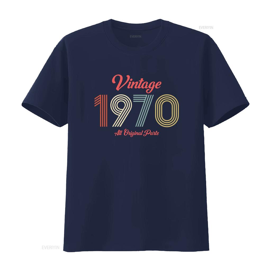 Vintage 1970 1974 Original Part T Shirt Retro Style 50th Birthday For Unisex Vintage Graphic Top For Everyday Wear