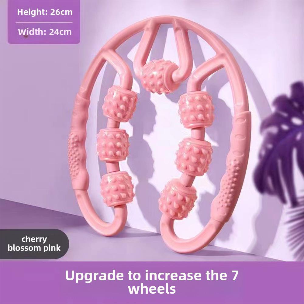 

Регулируемый ролик для ног с семью колесами для полного массажа ног seven-wheel leg massage розовый