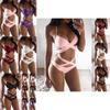 Premium Quality Five Colors Summer Sexy Women Bandage Cross Push-up Bikini Set Bathing Suit
