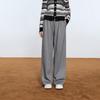 Sancai Women's Winter Fleece-lined Wide-Leg Casual Pants