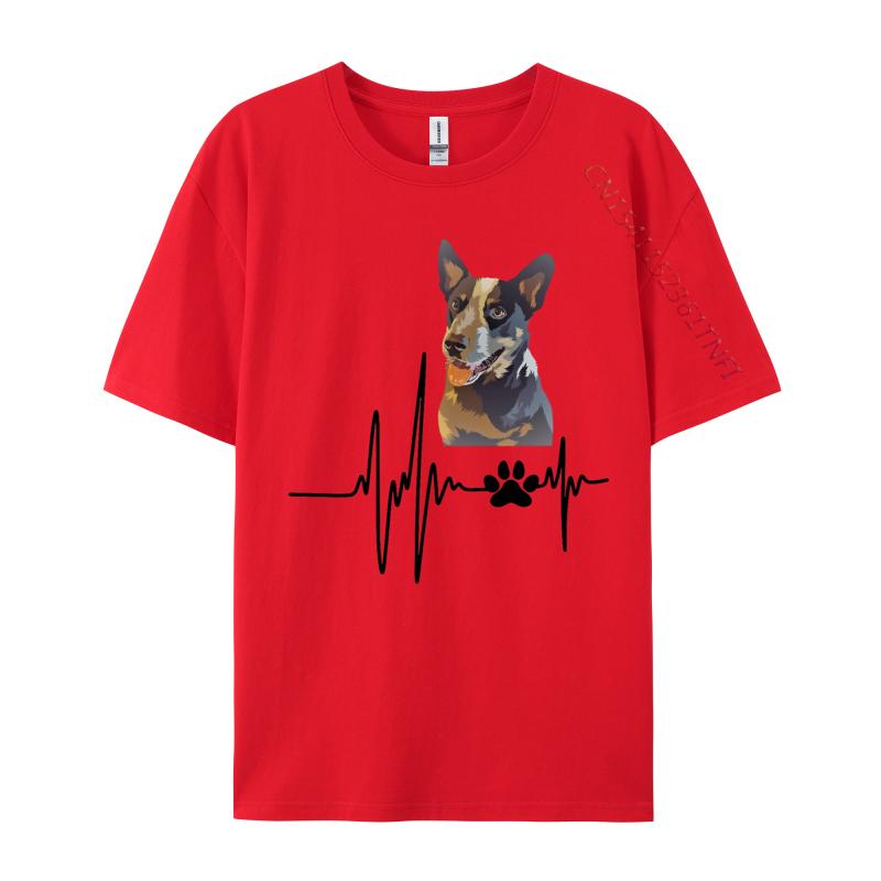 Designer Luxury Pawsitively Heartbeat Tshirt Man Clothing TShirt Combed Cotton Funny Clothing Shirt S