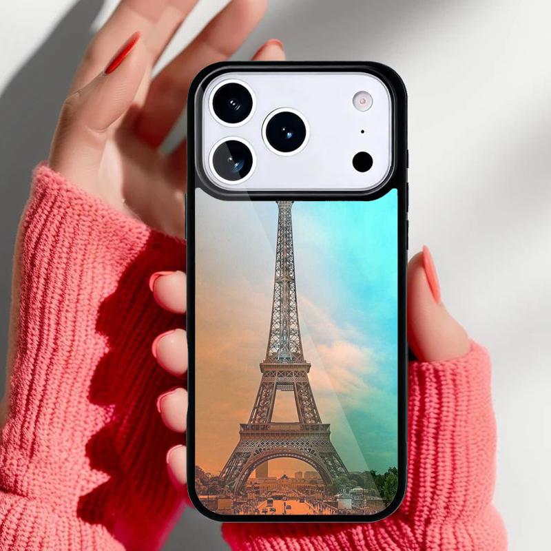 Love Paris Eiffel Tower France Phone Case for iPhone 17 16 15 14 13 Pro Max Back Cover for 12 11 Pro Coque