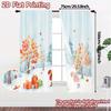 2pcs,Curtains Cute Santa Christmas Winter Trees (2) Chic Chic Curtain Versatile Polyester Curtains Decorations For Home Ldeal