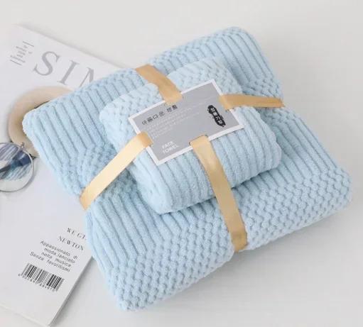 Coral Fleece Absorbent Hair Swimming Face Hand Bath Towel Sets Microfibre Towels Bathroom Towels Microfiber Towel Set Bath Towel