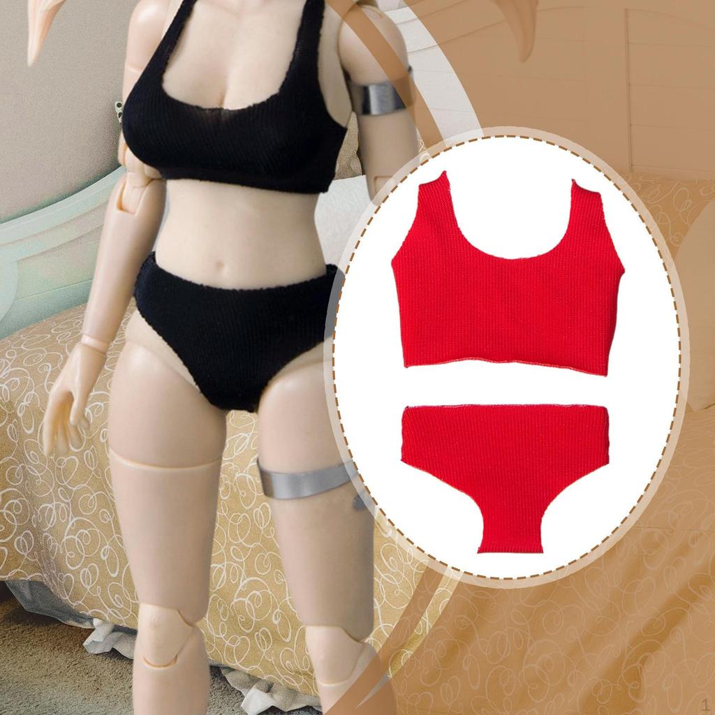 1/12 Scale Female Underwear Doll Clothing Scene Prop, Fashion Realistic Miniature Panty and Bra for