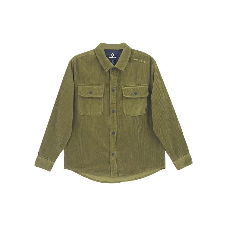 Converse Overhead Shirt Jacket Asia Sizing Olive Green Men s 10019954-A11 S
