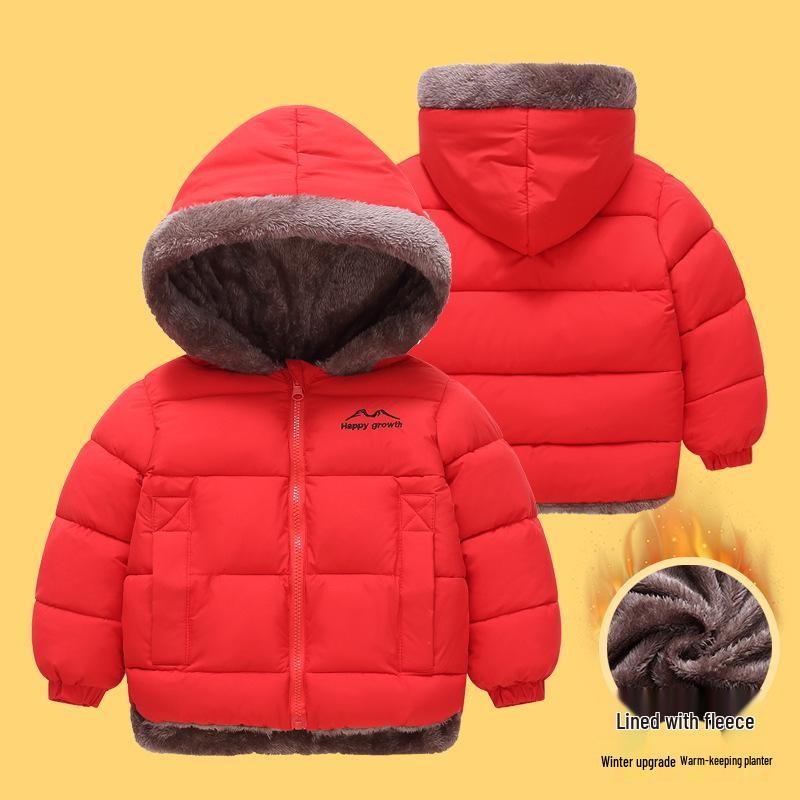 878 Kids' Double-Sided Fleece-Lined Cotton Winter Jacket - New Style for Boys and Girls