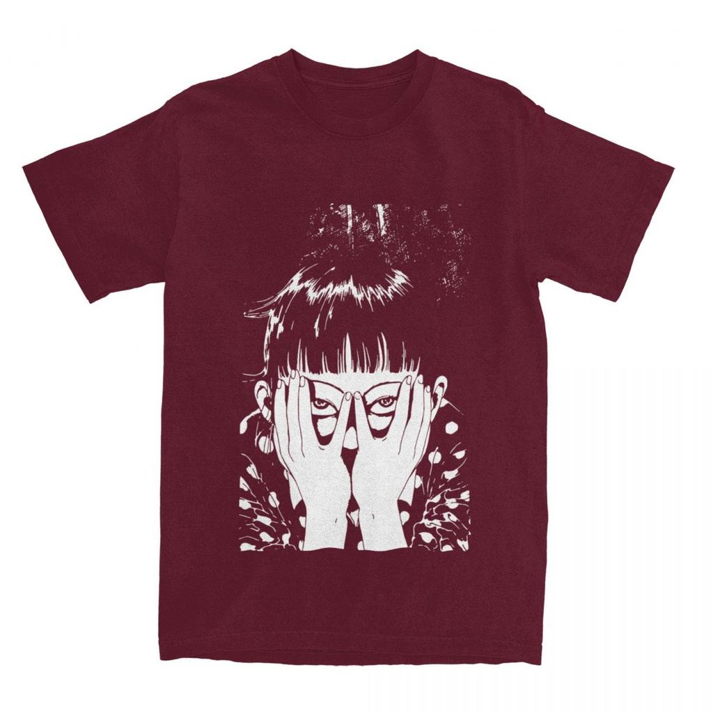 Suehiro Maruo Girl T-Shirt Man Junji Ito Comic Vintage 100 Cotton T-Shirts Beach O-Neck Harajuku Tee Shirt Oversized Clothes