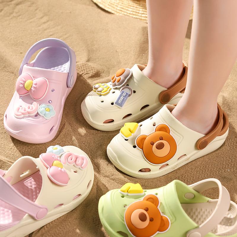 Toddler Kids Boys Girls Cute Garden Clogs Water Sandals Slip on Shoes Slipper Slides Lightweight Outdoor Summer Infant Children