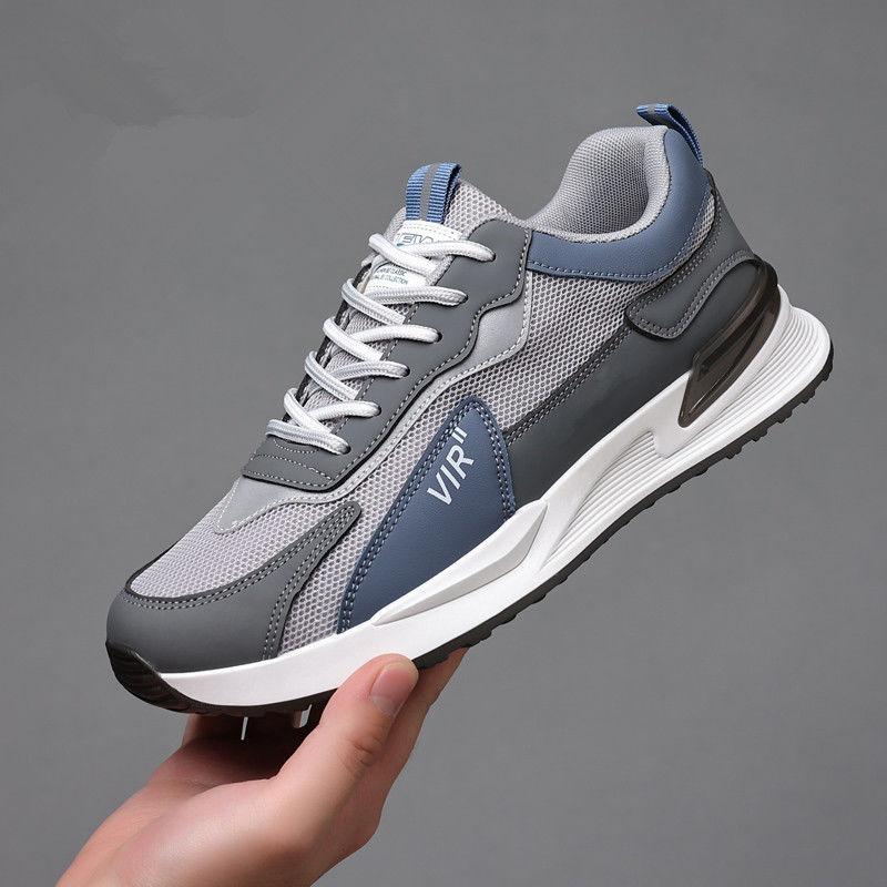 

Мужская обувь новая летняя кожаная повседневная обувь мягкая подошва дышащая нескользящая износостойкая спортивная обувь мужская сетчатая обувь для бега амортизация 44