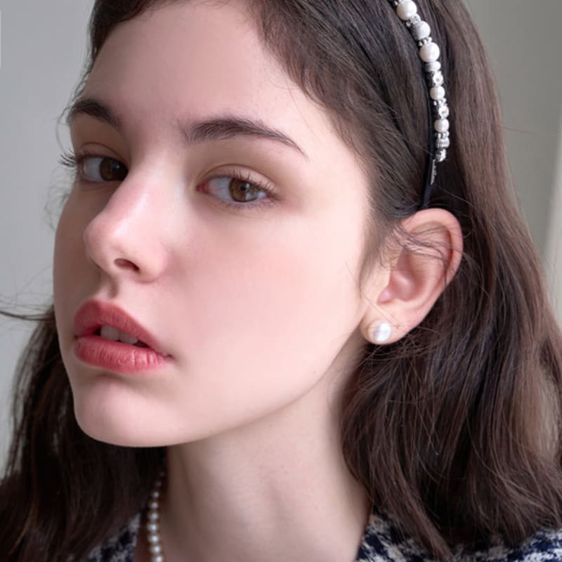 Jean Paul Clarisse Half Pearl Ball Crystal Hairband LFHB0463