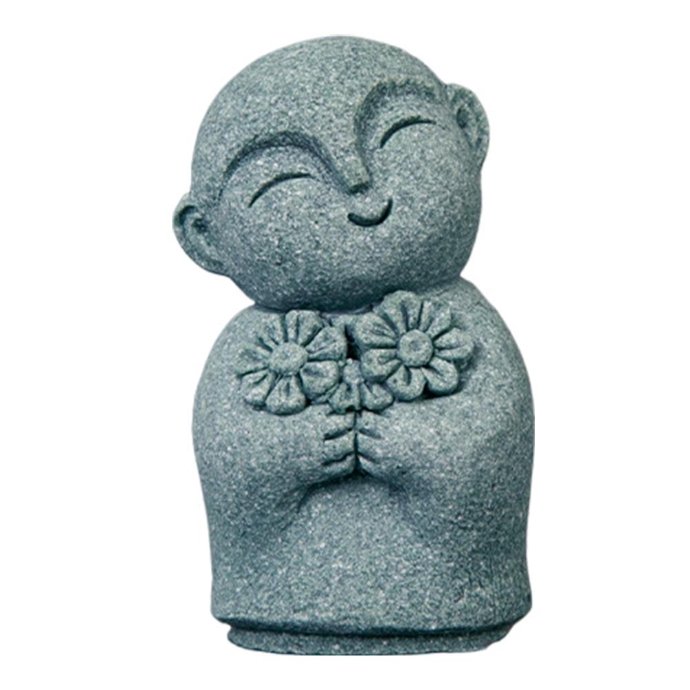 Buddha Stone Statue Little Buddhist Monks Tibetan Buddhism Figurines Zen Garden Ornament Garden Buddhist Statues Aquarium Decor