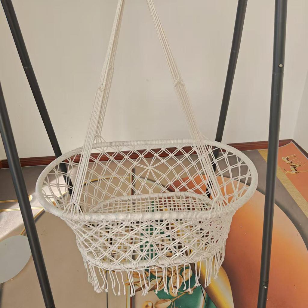 Tassel Hanging Baby Cradle: Outdoor Chair & Photography Prop for Children's Room Décor