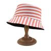 Bucket Hat Women Wear Double-Sided Travel Spring And Summer Visor Hat Japan And Korea Striped Print Simple Outdoor Sunscreen Hat