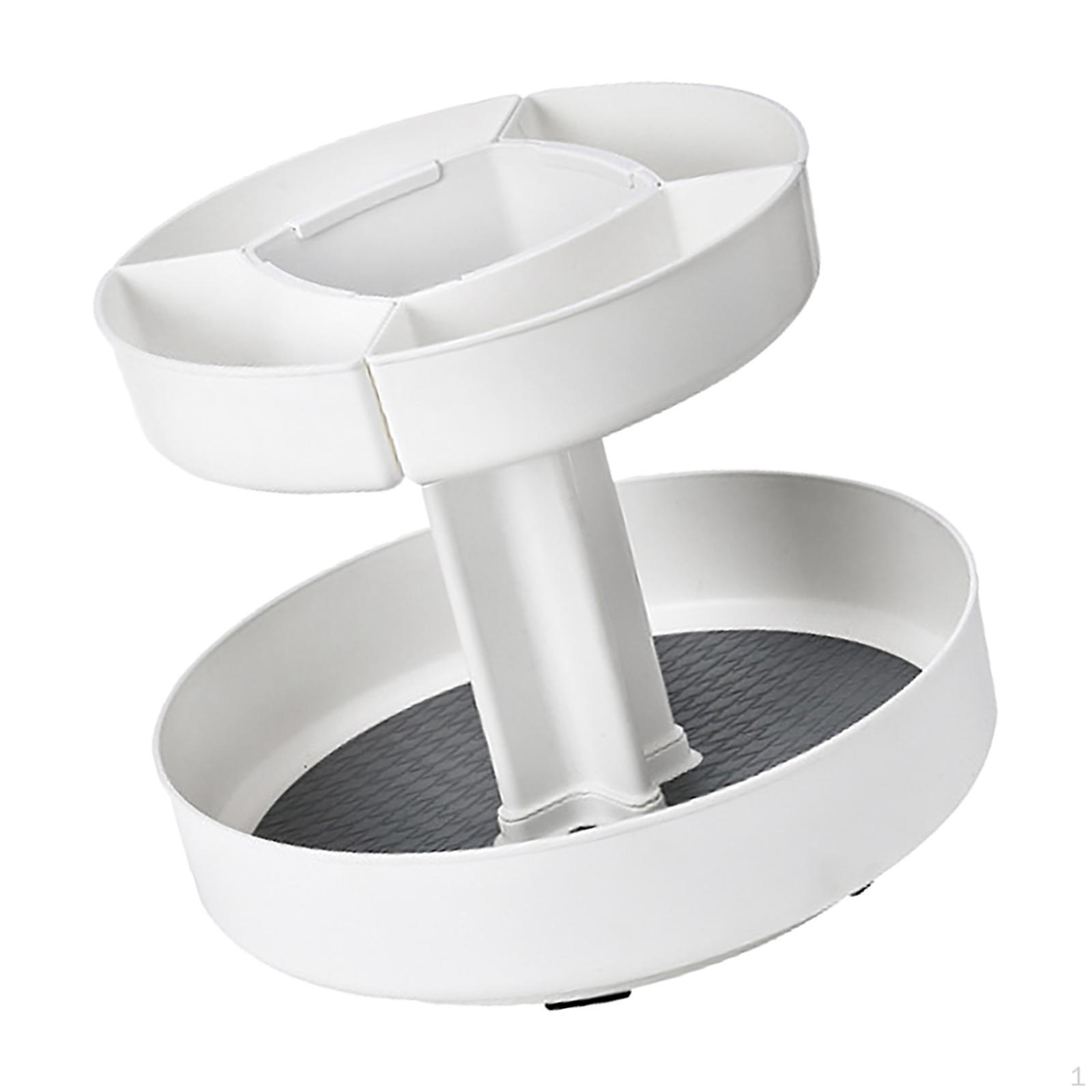 

2-х уровневый поворотный стол, подставка для сервировки, вращающийся органайзер для фруктовых закусок, декоративный торт для Gray Round