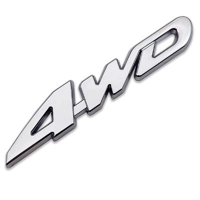 GETON TURBO 4WD 3D Emblem Metal Double-Sided Tape Easy To Install Universal Car Logo
