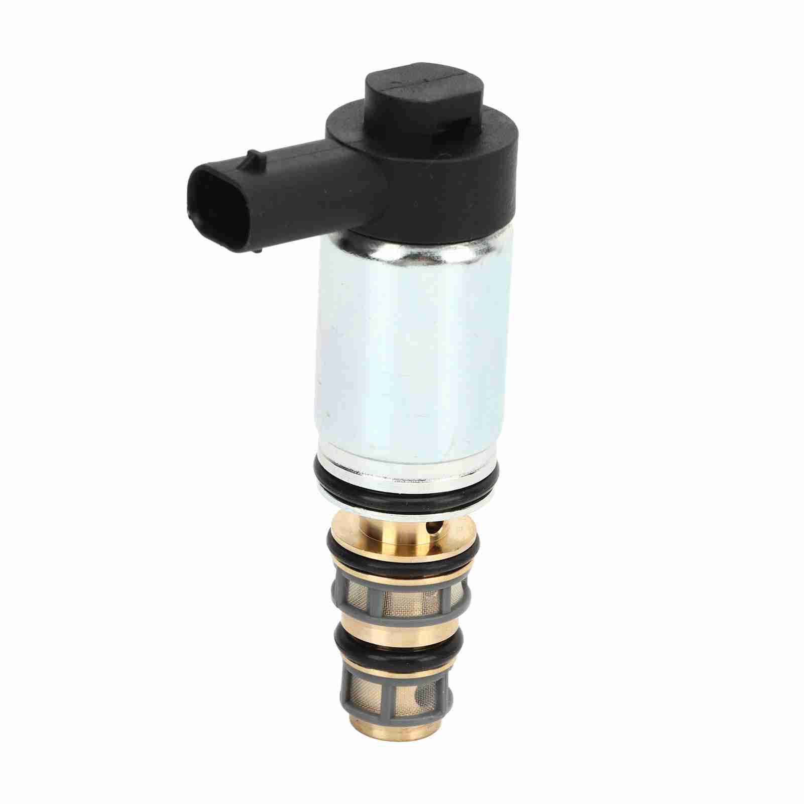 

AC Compressor Solenoid Valve 7295124 Long Lasting AC Compressor Electronic Control Valve for 6CVC140E Model Compressor чорний