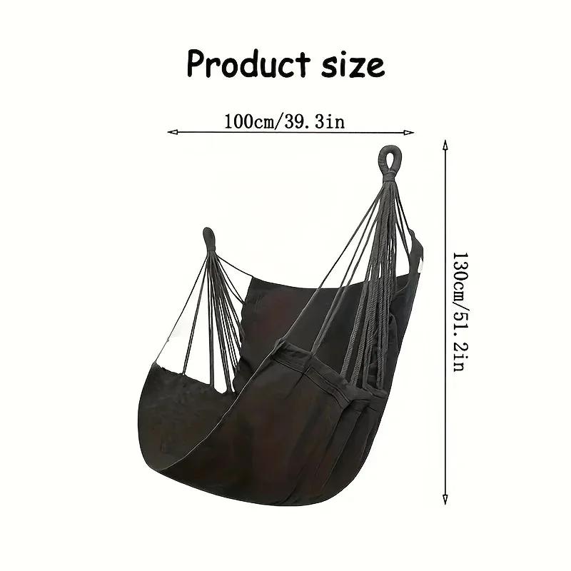 Hammock Chair Swing Rocking Chair with Storage Bag Dormitory Chair Portable Indoor Outdoor Garden Camping Anti Rollover Hammock