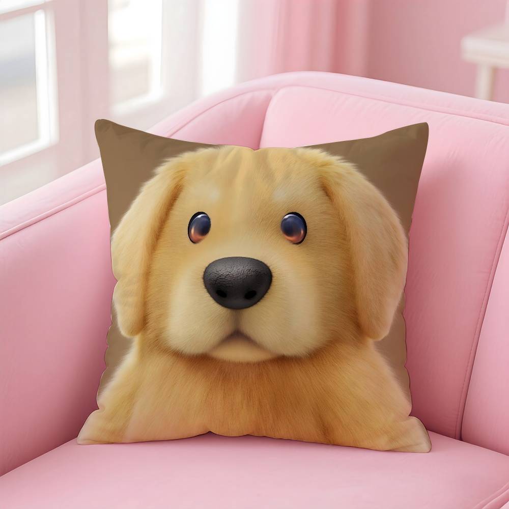 Каваи Аниме P-Вечеринка Животных Наволочка Подушка Противоклещевая Подушка Невидимая молния Шелковистый короткий плюш Чехол на диванную подушку 16x16Inch