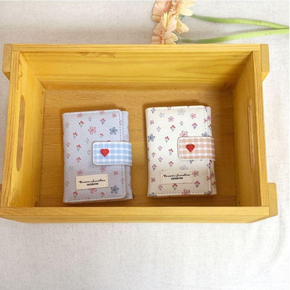 Fashion Sweet Bow Wallet Three Fold Lightweight Cute Card Holder Flower Design Large Capacity Short Hasp Coin Purse Girl
