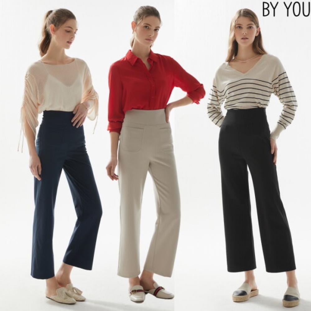 Baiyu Women Front Pocket Semi Wide Pants 4 Types Choose 1 Piww