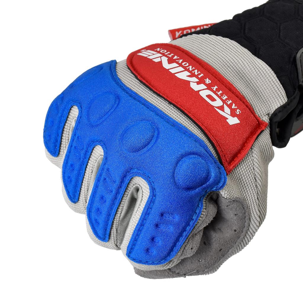 KOMINE Motorcycle Instructor Gloves Pro EX KOMINE L 725 For and Autumn Gray/Red GK-134 Spring, Summer,