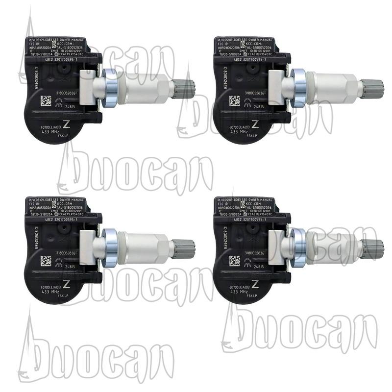 4 PCS Tire Pressure Monitor Sensor 407003JA0B 407003JA0A 433MHz For Infiniti Q50 Q60 Q70 QX50 QX56 QX60 Nissan Murano Pathfinder
