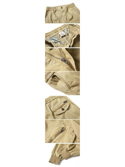 Men's European & American Style Elastic Waist Cargo Jogger Pants - Autumn/Winter Collection