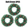 11cm Artificial Christmas Vine Wreath with Pine Cones for Xmas Parties Wedding Wall Decorations and Festival Celebrations