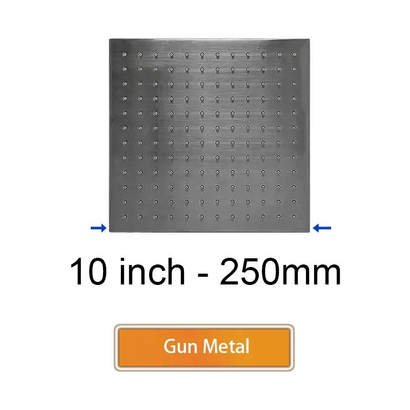 Bathroom Accessories Bath Square Rain Shower Head Quality Brass Shower, Brushed Gold, Rose, Black, Chrome, Brushed Grey