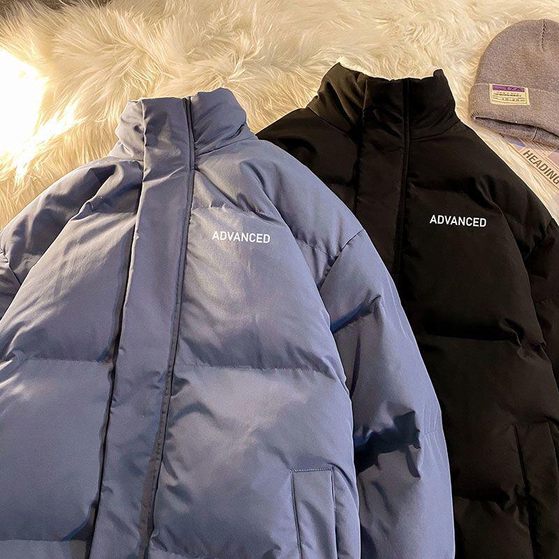 Men's Lambswool Cotton Jacket: Plush, Warm & Thickened Winter Outerwear for Couples.