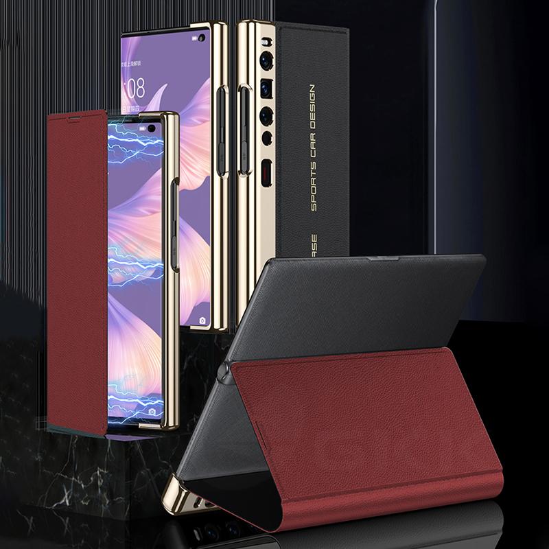 GKK Original Case For Huawei Mate XS2 Luxury Plating Painted Leather Magnetic Fold Bracket Hard Cover For Honor Magic V Purse