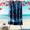 Goldene Sterne Nachthimmel Muster Strandtuch schnelltrocknend für Reisen Outdoor-Sport Joggen Strand und Schwimmen