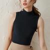 Women's Velvet Sleeveless Warm Vest - Brushed, Thick, Semi-High Collar, Slim Fit for Autumn/Winter