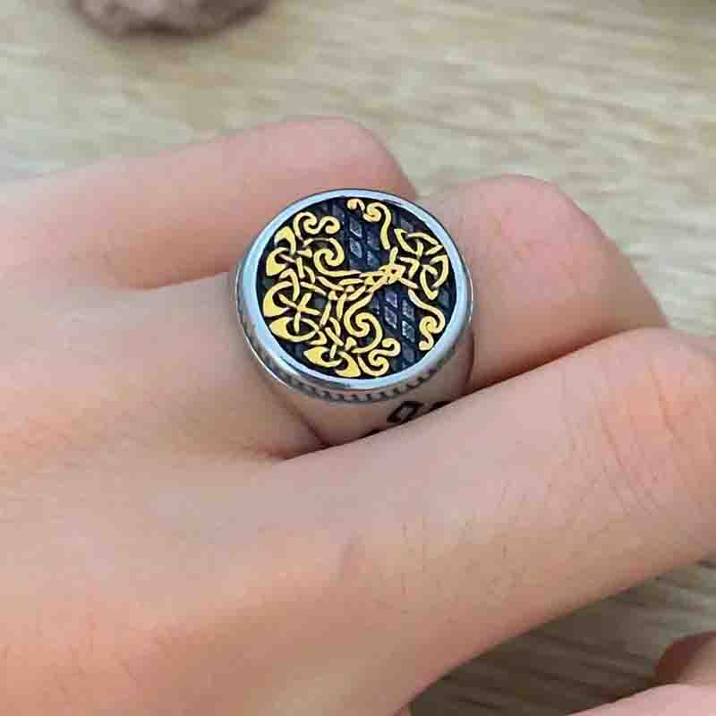 Norse Mythology Yggdrasil Rings Men Women Vintage Viking Tree of Life Ring Stainless Steel Fashion Amulet Jewelry Dropshipping
