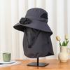 Chapeau de Soleil Protection Solaire pour Homme Chapeau Casquette à Large Bord Pare-soleil Mode Chapeau Ventilateur Solaire pour Pêche en Plein Air