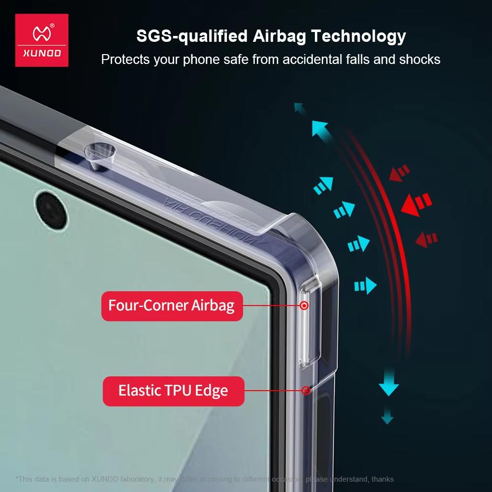 XUNDD For Samsung Galaxy Z Fold 5 6 7 Case Airbag Anti Fall Protective Casing Transparent Phone Cover With Magnetic Ring