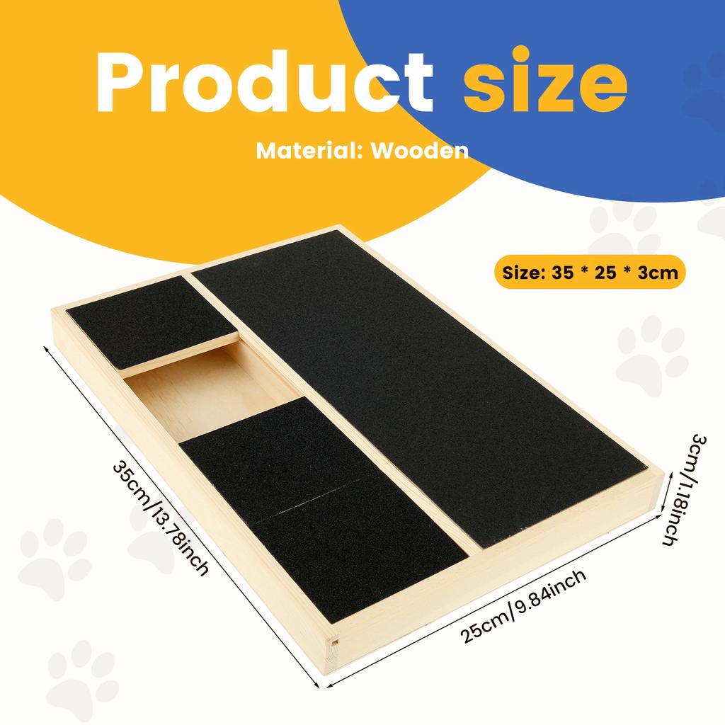 Dog Nail Scratch Board Wear Resistant Dog Nail File Board with Hidden Snack Box Pet Safe Sandpaper Board for Cat and Dog