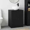 Bathroom Furniture Set Black Oak Engineered Wood
