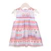 Kusguru Japan Patchwork Border 100cm Kids' Apron, KAP105-01, Pink,