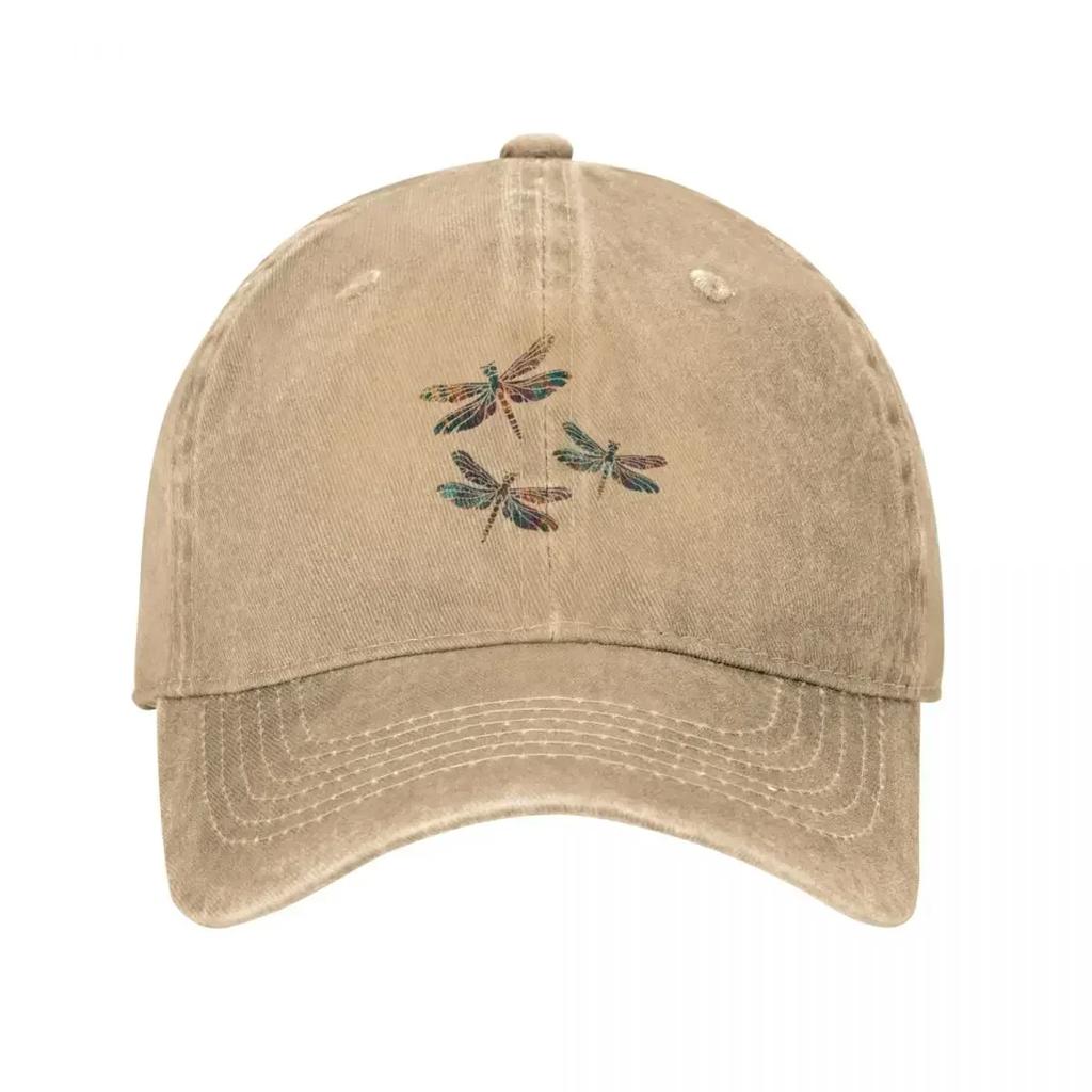 Rusted Dragonflies flying in Harmony Baseball Cap Beach hard hat Streetwear Womens Hats For The Sun Unisexs