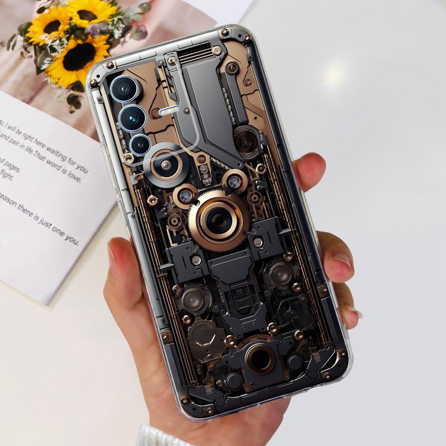 For Vivo V23 Pro V2132 Case For Vivo V23 5G V2130 V2303 Cover Fashion Flower Clear Silicone Phone Case For Vivo V23e V 23 Bumper