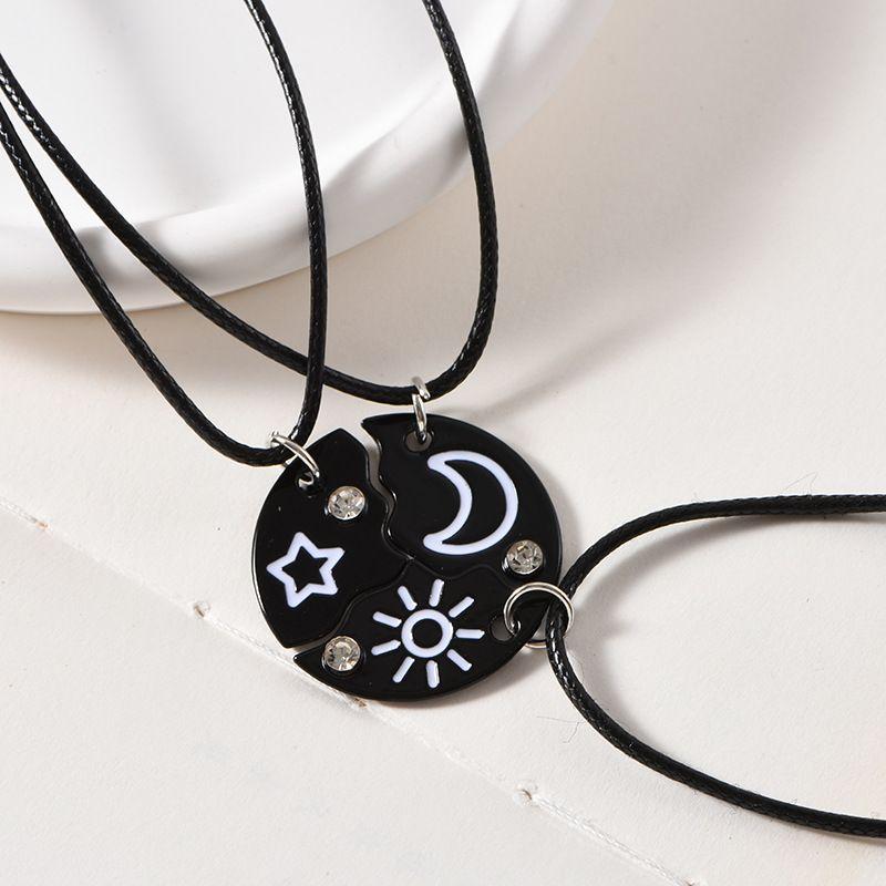 Geometric Pendant Necklace With Large And Small Squares