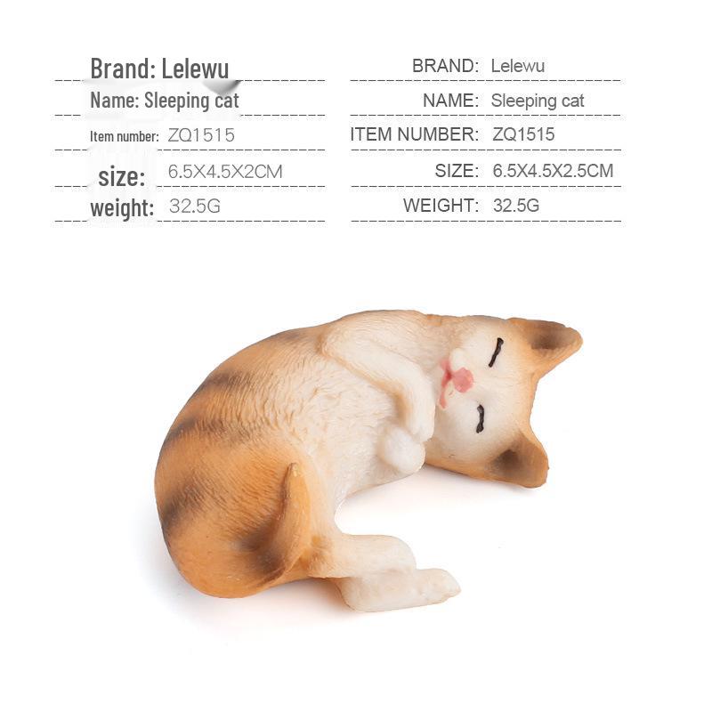 Children's Black and White Kitten Simulation Set - Toy Cat Figurine