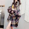 Autumn Lazy Style Loose Plaid Shirt Jacket Women's Design Retro Top
