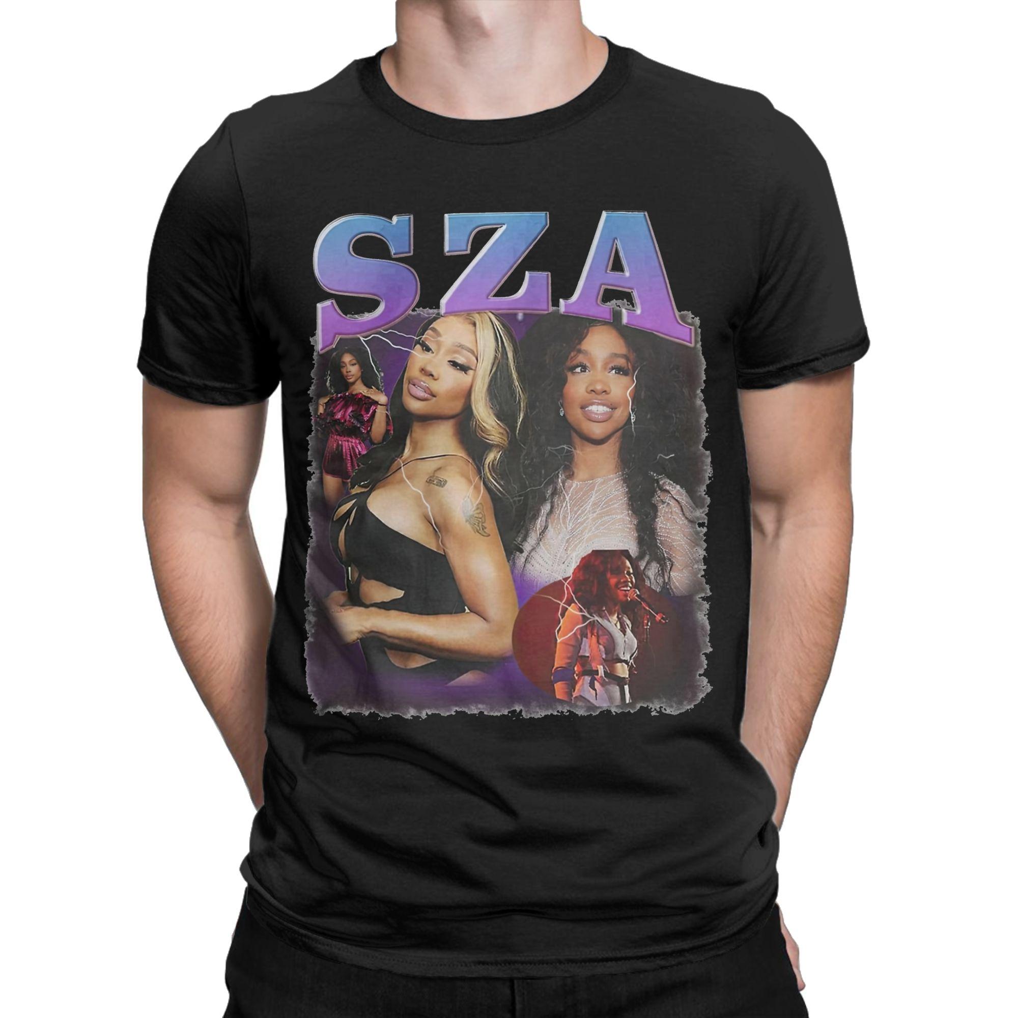 

Men SZA T Shirts Pure Cotton Clothing Vintage Short Sleeve Round Neck Tees New Arrival T-Shirt - Men s Summer Cotton Graphic... 5XL