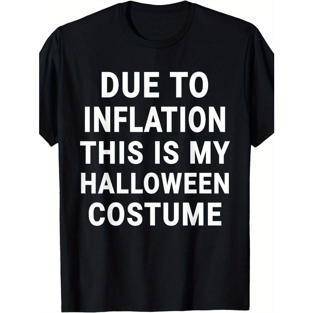 

Humor Under Inflation This Is My Dress T-shirt-short-sleeved crew neck fun print design casual and comfor S