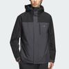 Adidas Three-In-One Fleece Jacket Unisex Jacket Solid-Dark-Gray JM9142