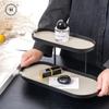 Homlly Lako Double Tier Desk Display Storage Tray Rack